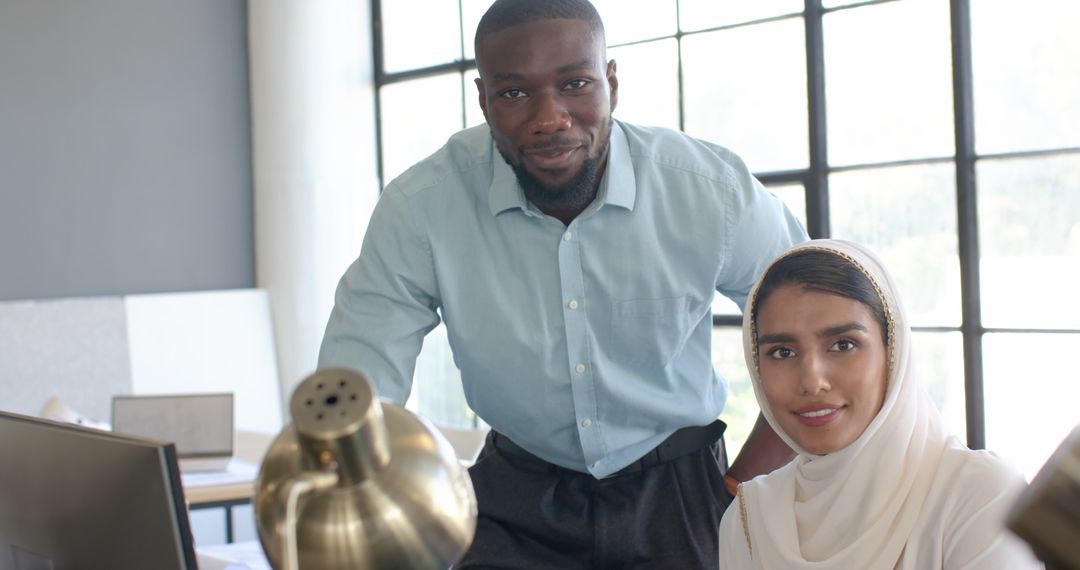 Business Colleagues Collaborating in Contemporary Office