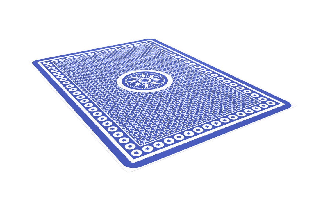 Vector Image of Blue Playing Card on Transparent Background