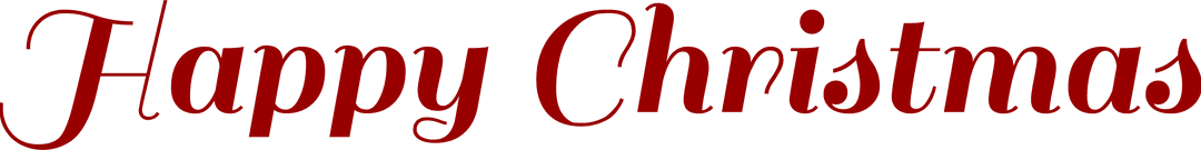 Elegant Happy Christmas Text on Transparent Background