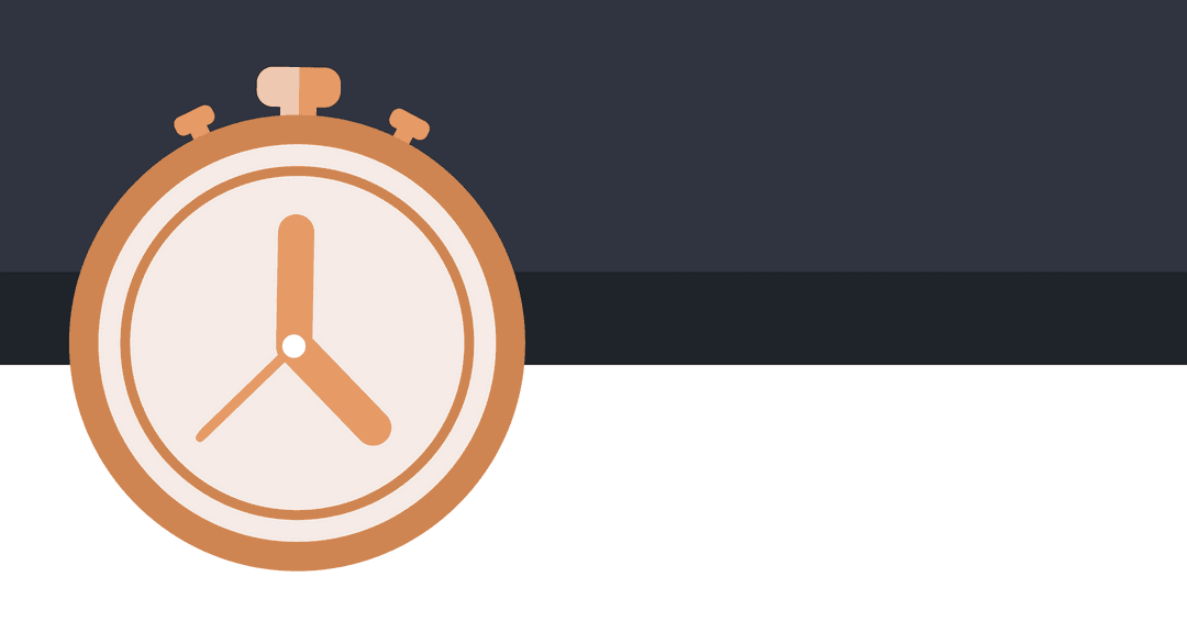 Digital Clock Illustration on Transparent Background