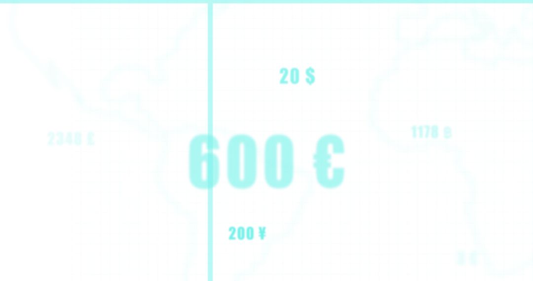 Currency Conversion Overlay on World Map Illustration