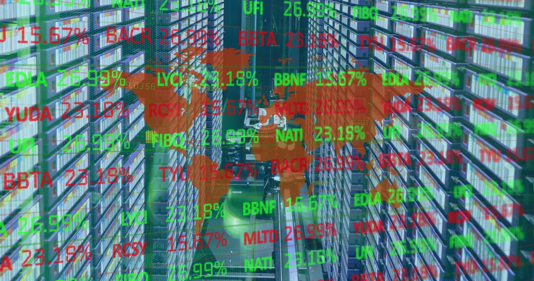 Global Financial Data Projection on Server Network