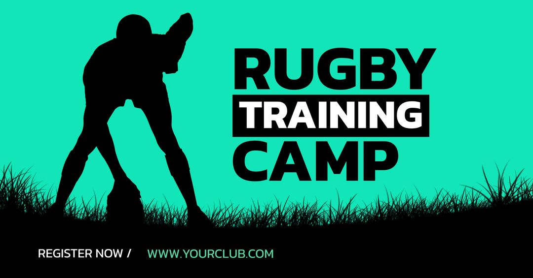 Silhouette of Rugby Player for Training Camp Promotion