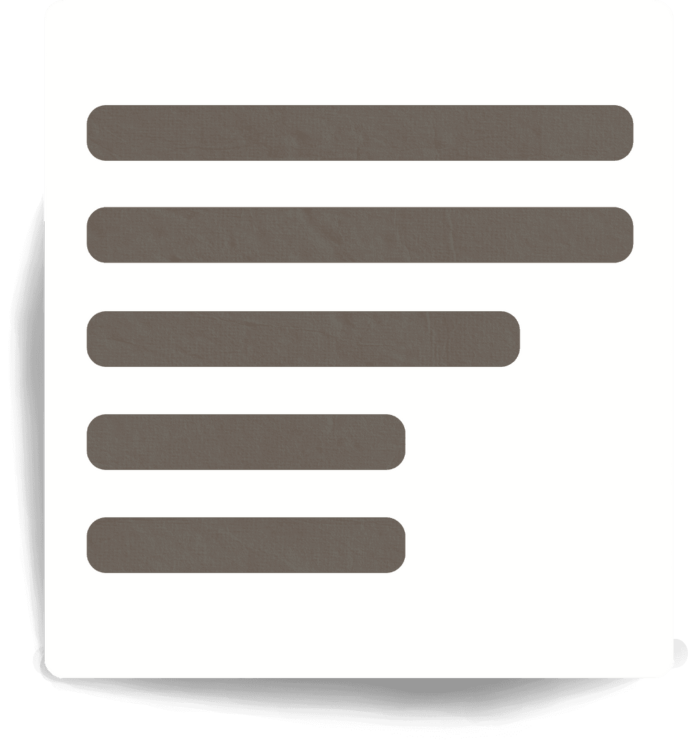 Minimalist Transparent Document Icon with Line Elements