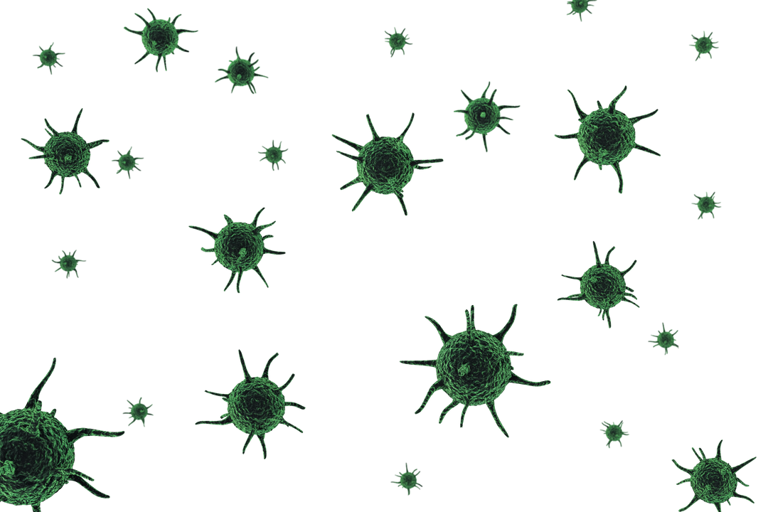 Green Viruses Vector Illustration on Transparent Background - Download Free Stock Images Pikwizard.com