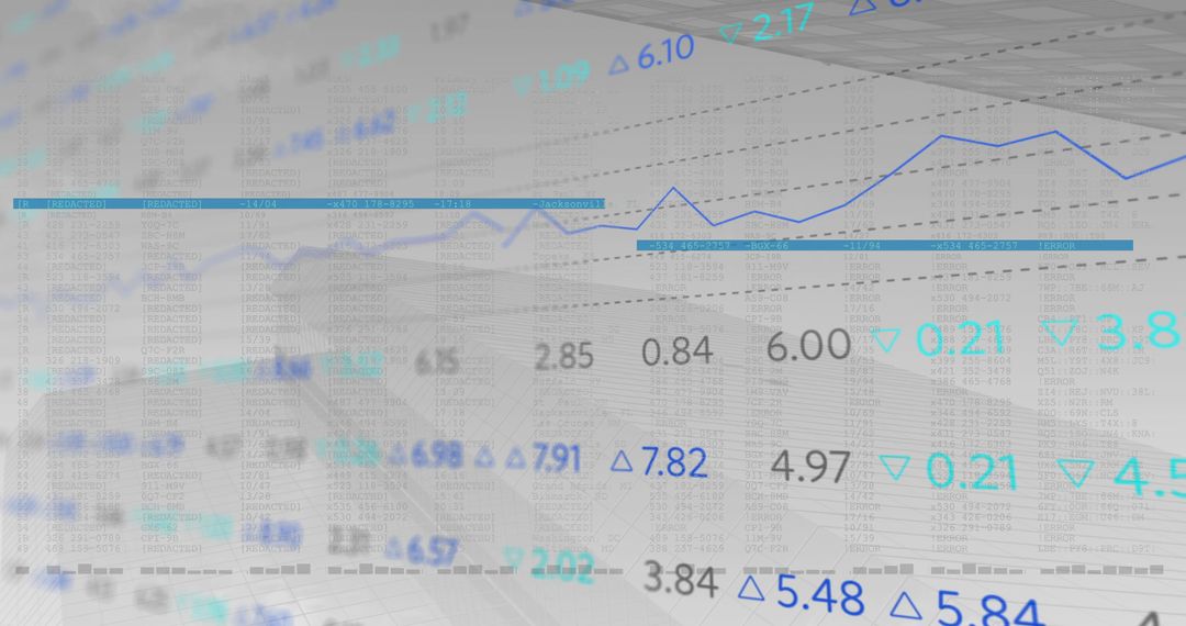 Abstract Stock Market Data and Financial Graphs Visualization