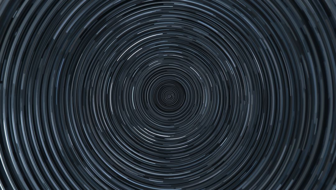 Futuristic Metallic Spiral Vortex Illusion in Abstract Style