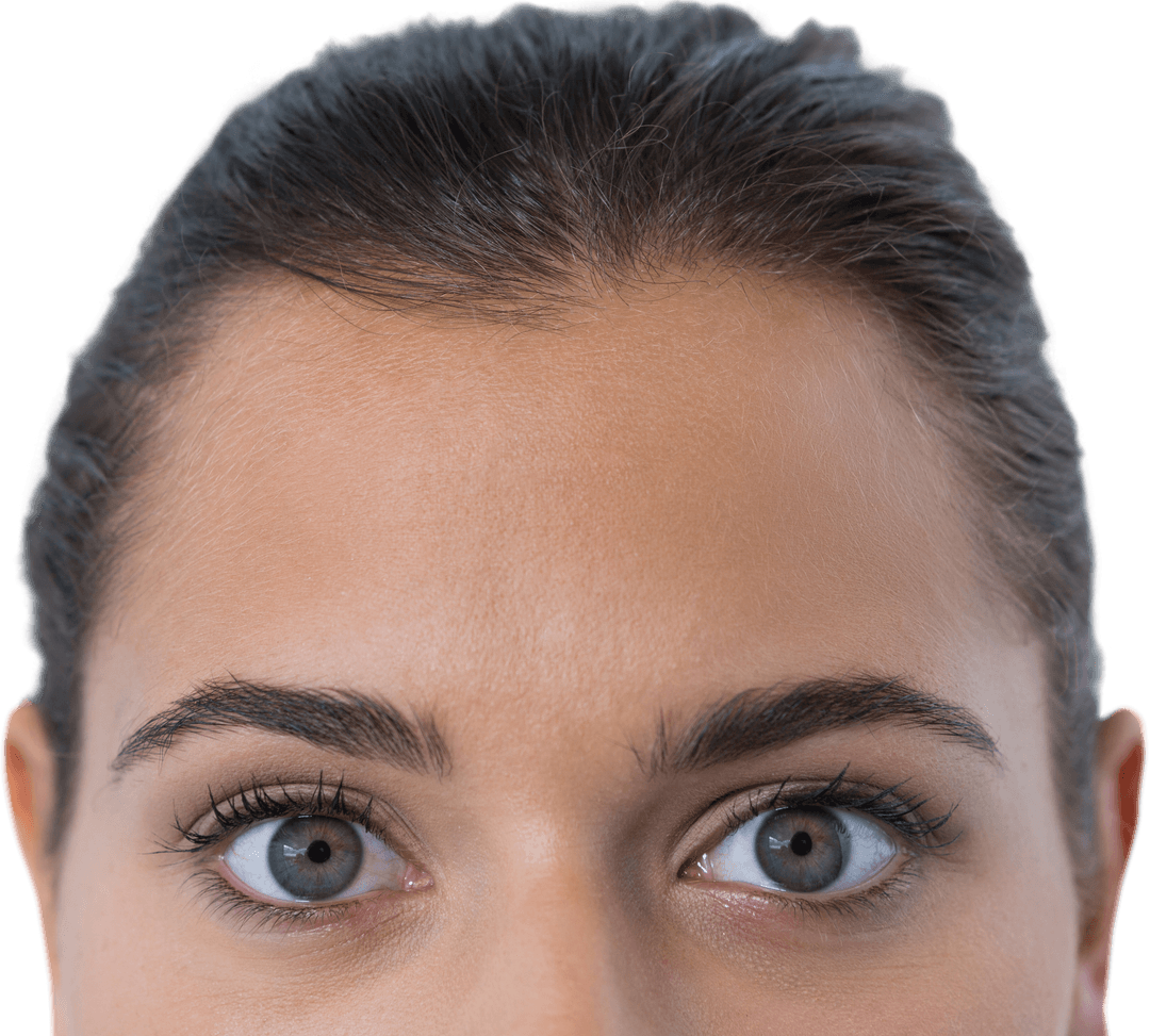 Transparent Face Closeup Female Expression