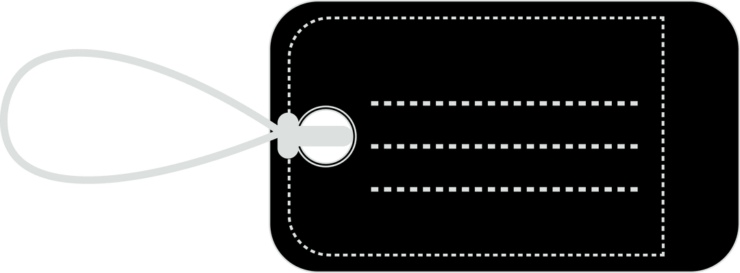 Transparent Gift Label Tag on Clear Background for Design Mockups