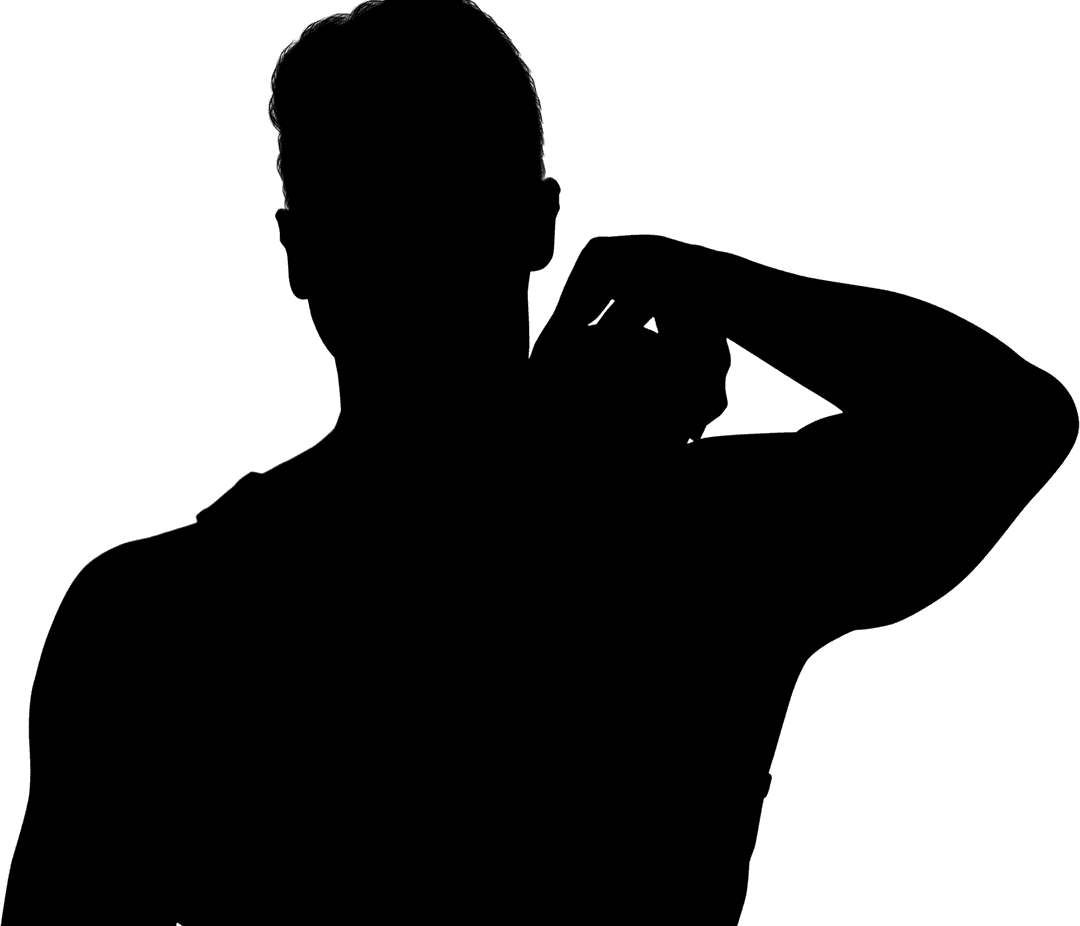 Silhouette of Man on Transparent Background Isolated