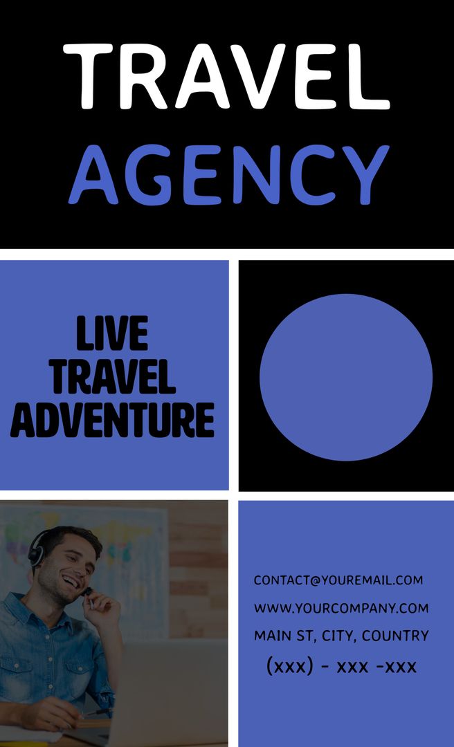 Bold Travel Agency Brochure Design with Travel Consultant