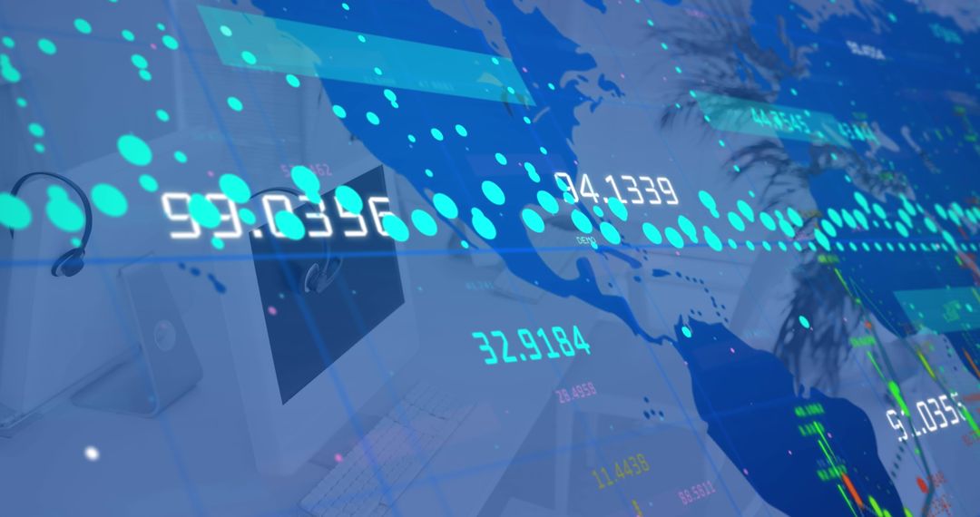 Digital Data Visualizations in Modern Office Environment