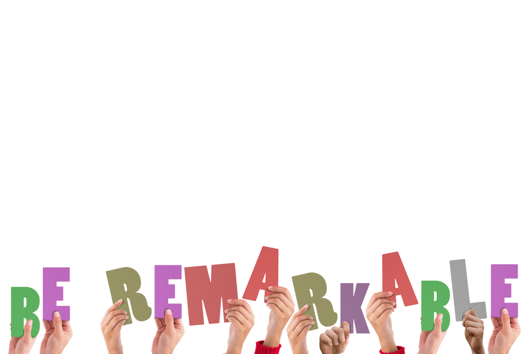 Collaboration Through Colorful Hands Holding Be Remarkable