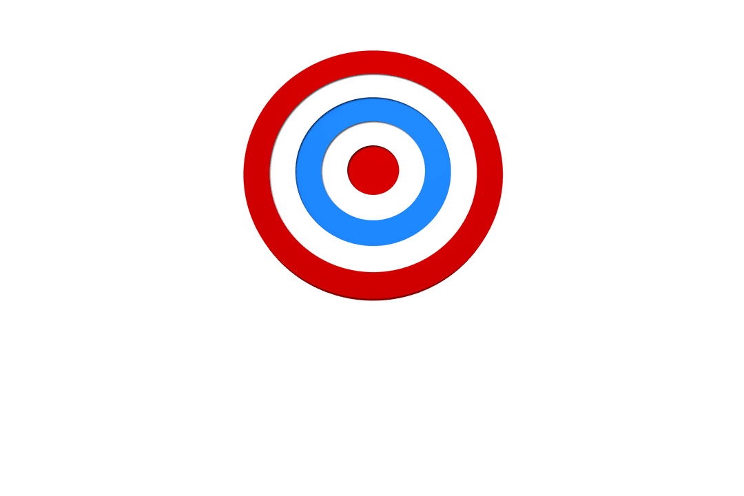 Digital Colored Target Dial on Transparent Background