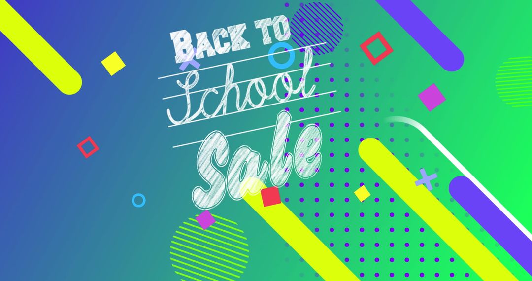 Back to School Sale Banner with Abstract Design