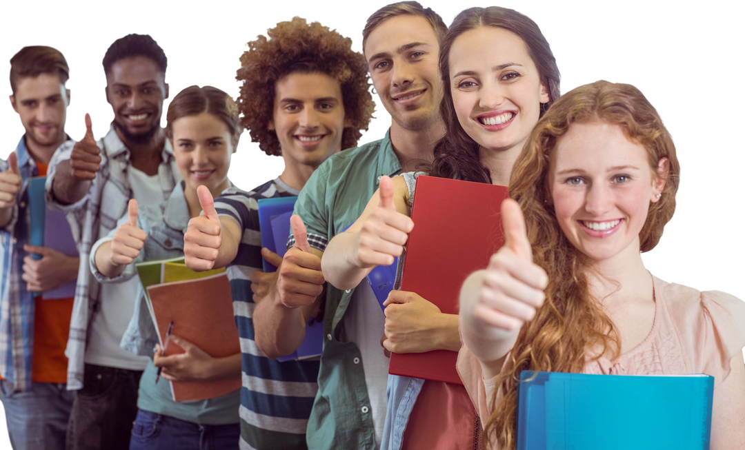 Fashion Students Cheering with Thumbs Up on Transparent Background - Download Free Stock Images Pikwizard.com