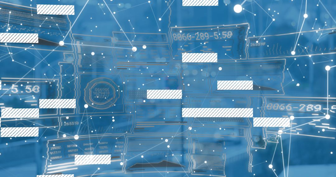Futuristic Data Panels and Nodes Connectivity in Digital Cyberspace