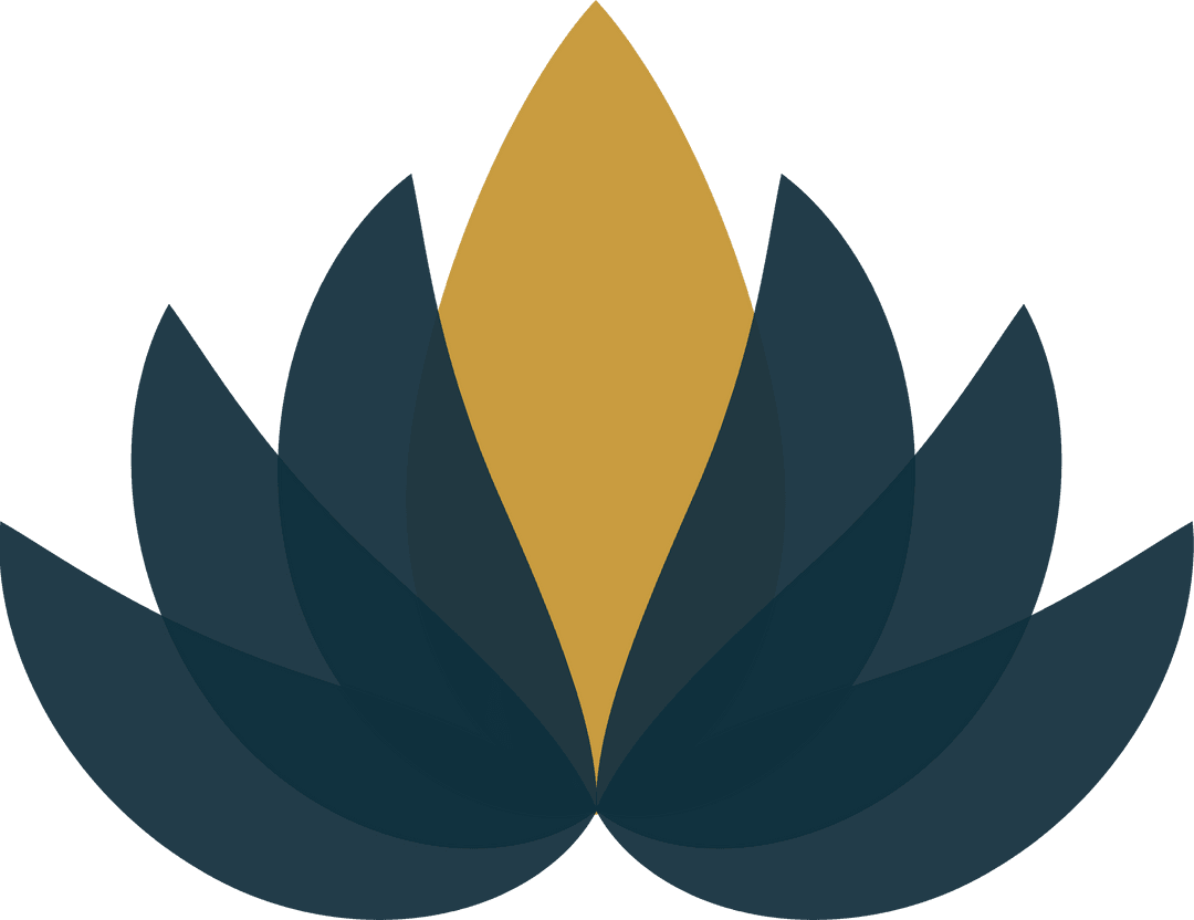 Abstract Green and Yellow Flower Shape on Transparent Background