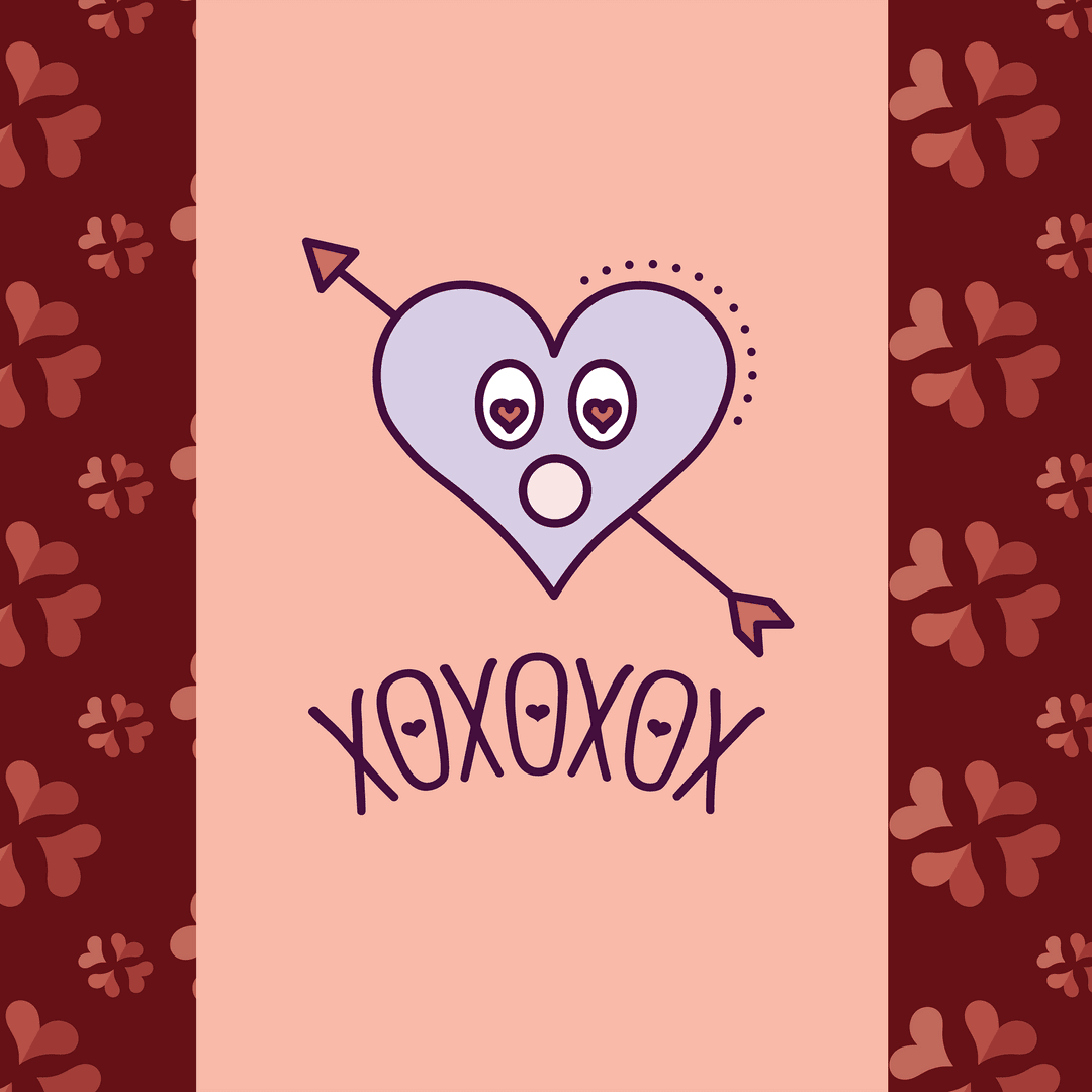 Transparent Heart and XOXOXO for Valentine's Day