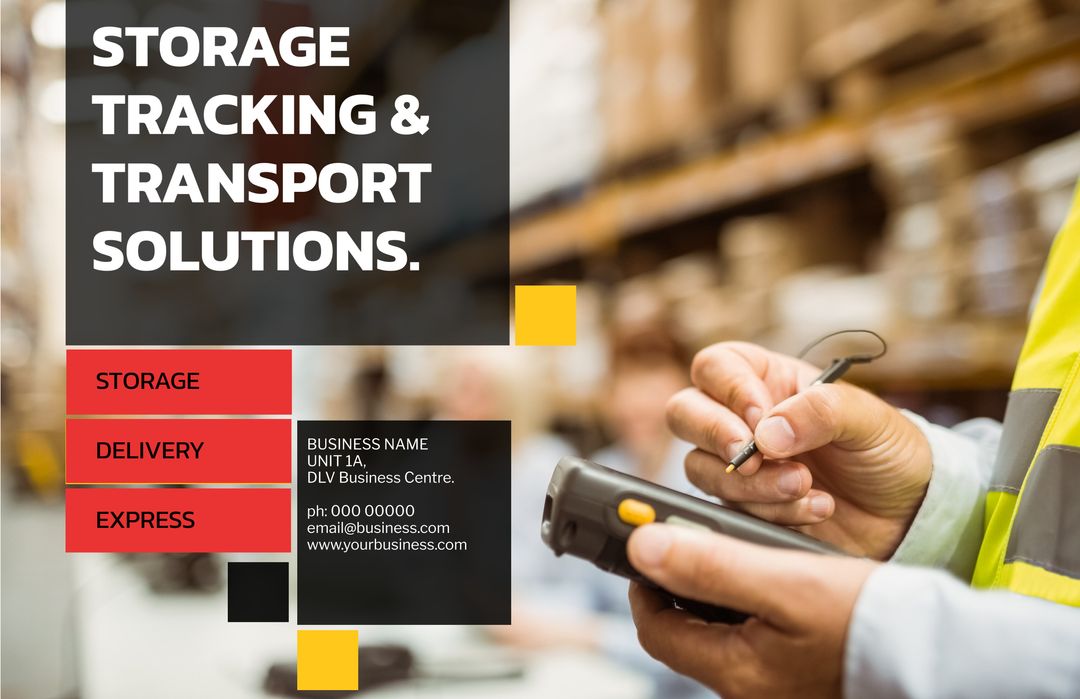 Warehouse Worker Scanning Inventory Highlighting Logistics Efficiency