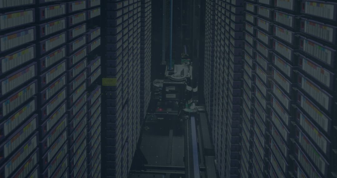 High-Tech Server Room Digital Security Concept