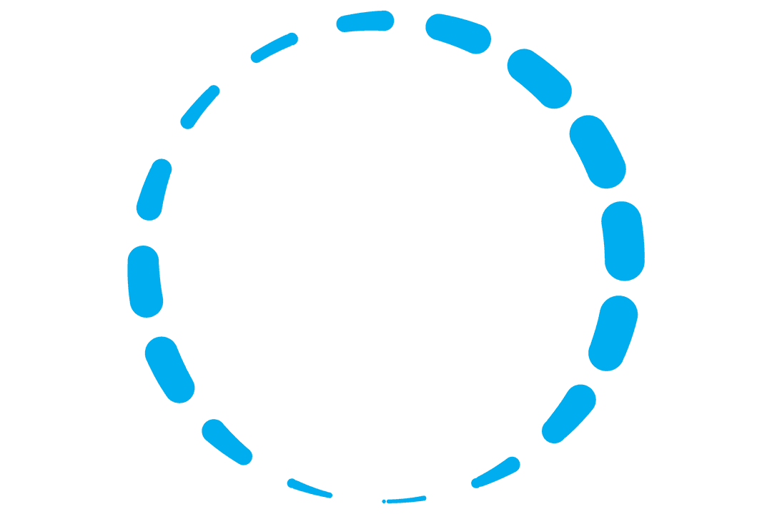 Circular Dotted Transparency with Blue Segments