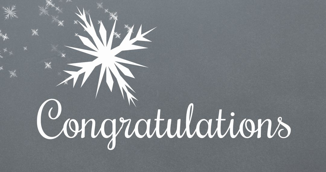 Congratulations Banner with Festive Winter Design
