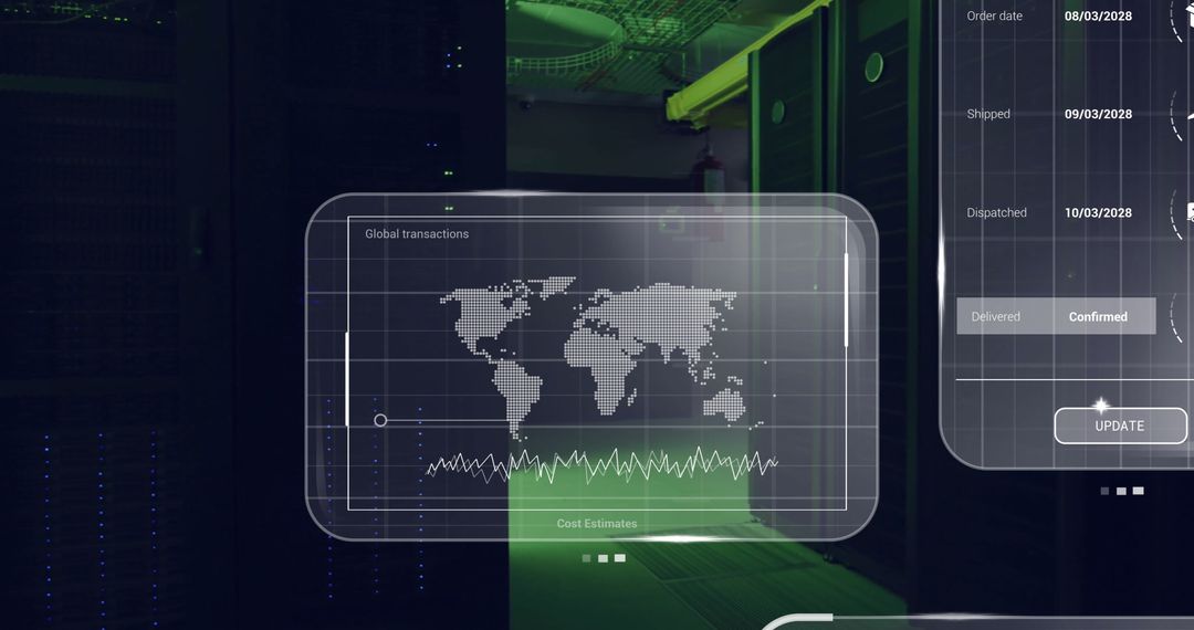 Futuristic Holographic Display in Data Center
