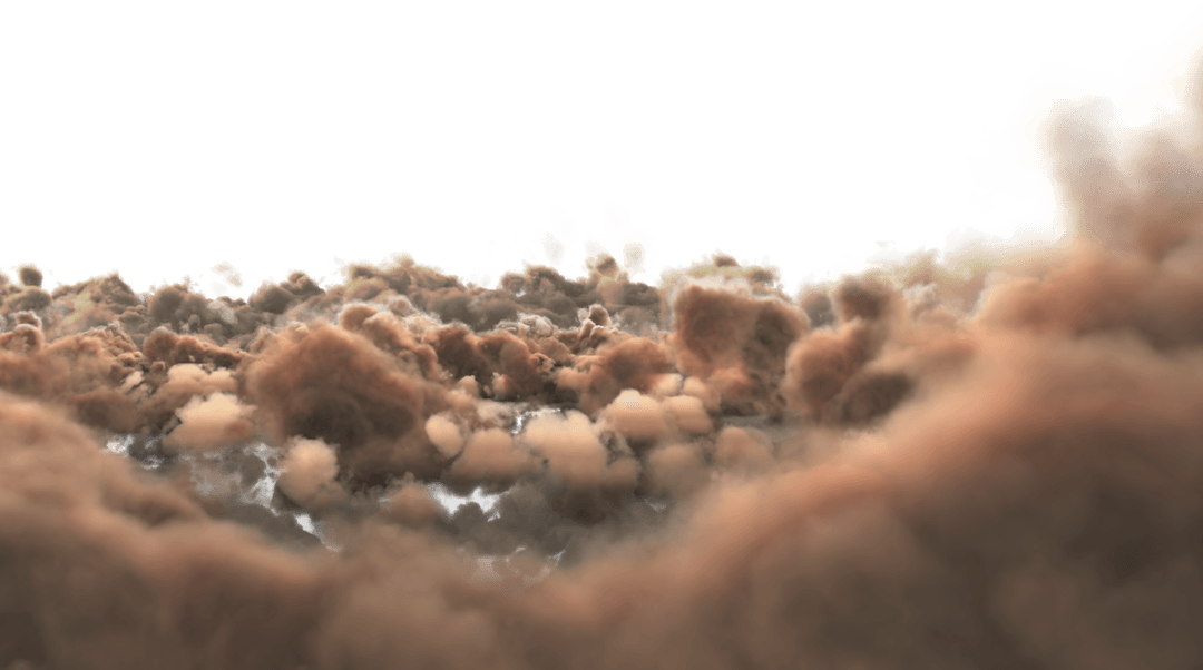 Transparent Layer of Surreal Grey and Orange Sunset Clouds