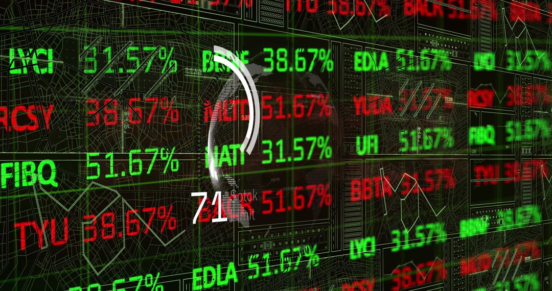 Financial Data Display with Technological Interface