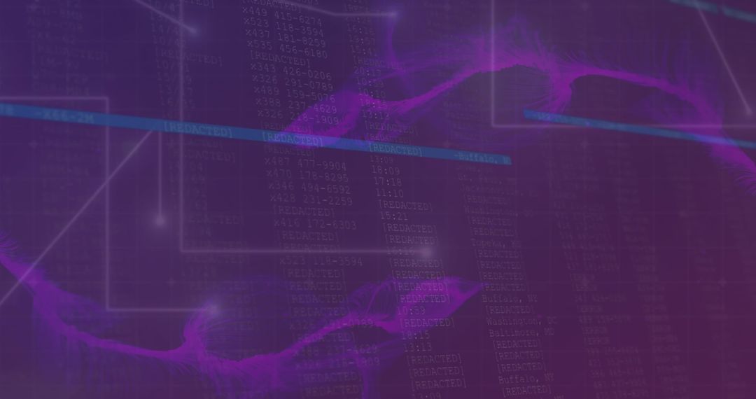 Purple Digital and Genetic Technology Grid Concept