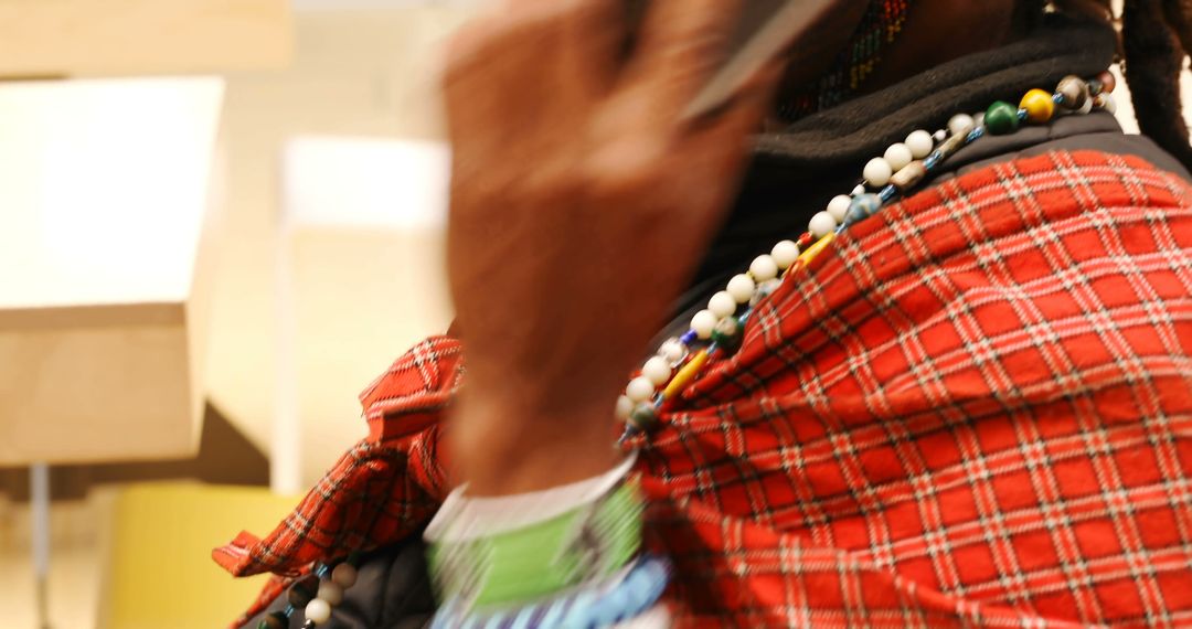 Closeup of Person Wearing Traditional Bead Accessories - Free Images, Stock Photos and Pictures on Pikwizard.com