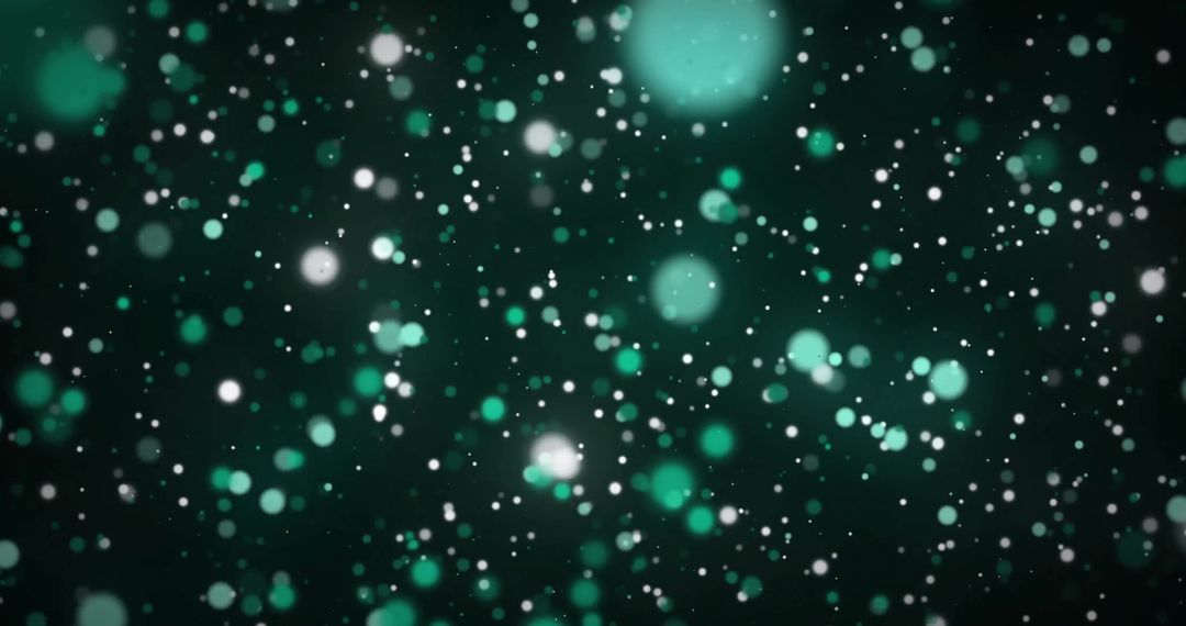 Abstract Green and White Bokeh Lights Background