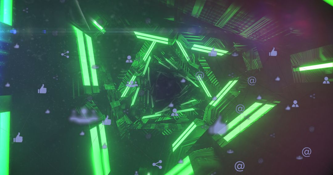 Digital Globe with Futuristic Neon Internet Connections