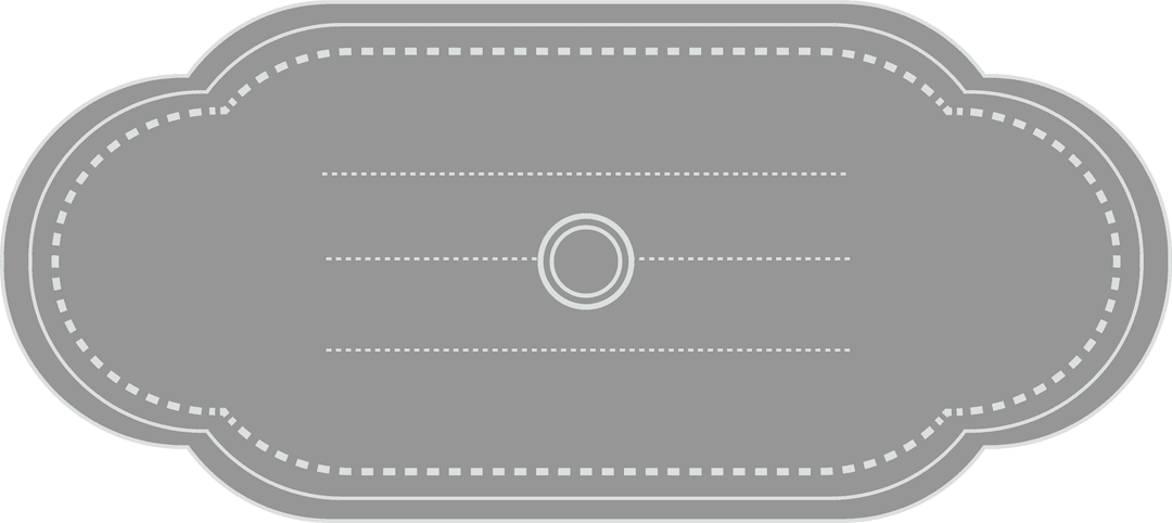 Elegant Grey Badge with Modern Design on Transparent Background