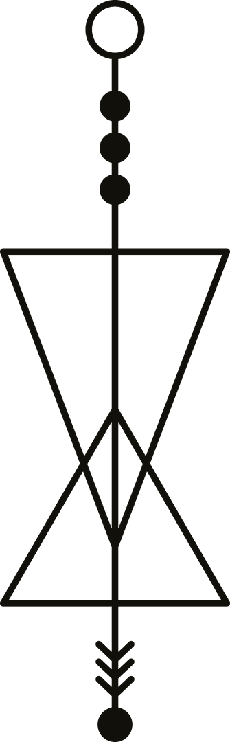 Abstract Geometric Vector Design on Transparent Background