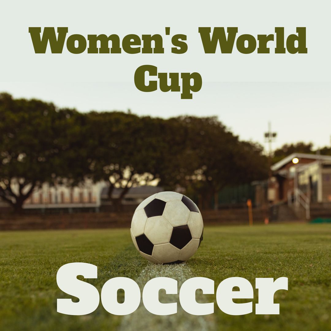 Women's World Cup Soccer Ball on Green Field