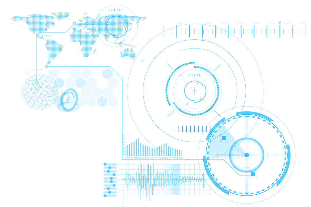 Transparent Digital Scope Scanning with World Map Technology Background - Download Free Stock Images Pikwizard.com