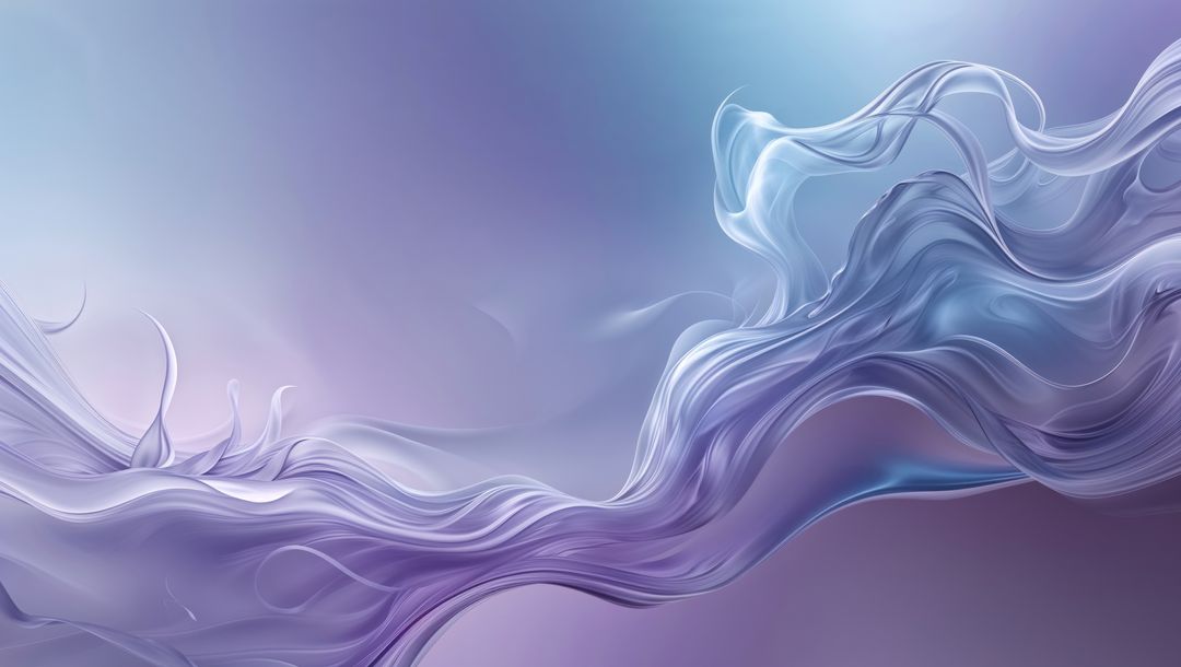 Soothing Iridescent Ribbons in Pastel Lavender and Blue Hues