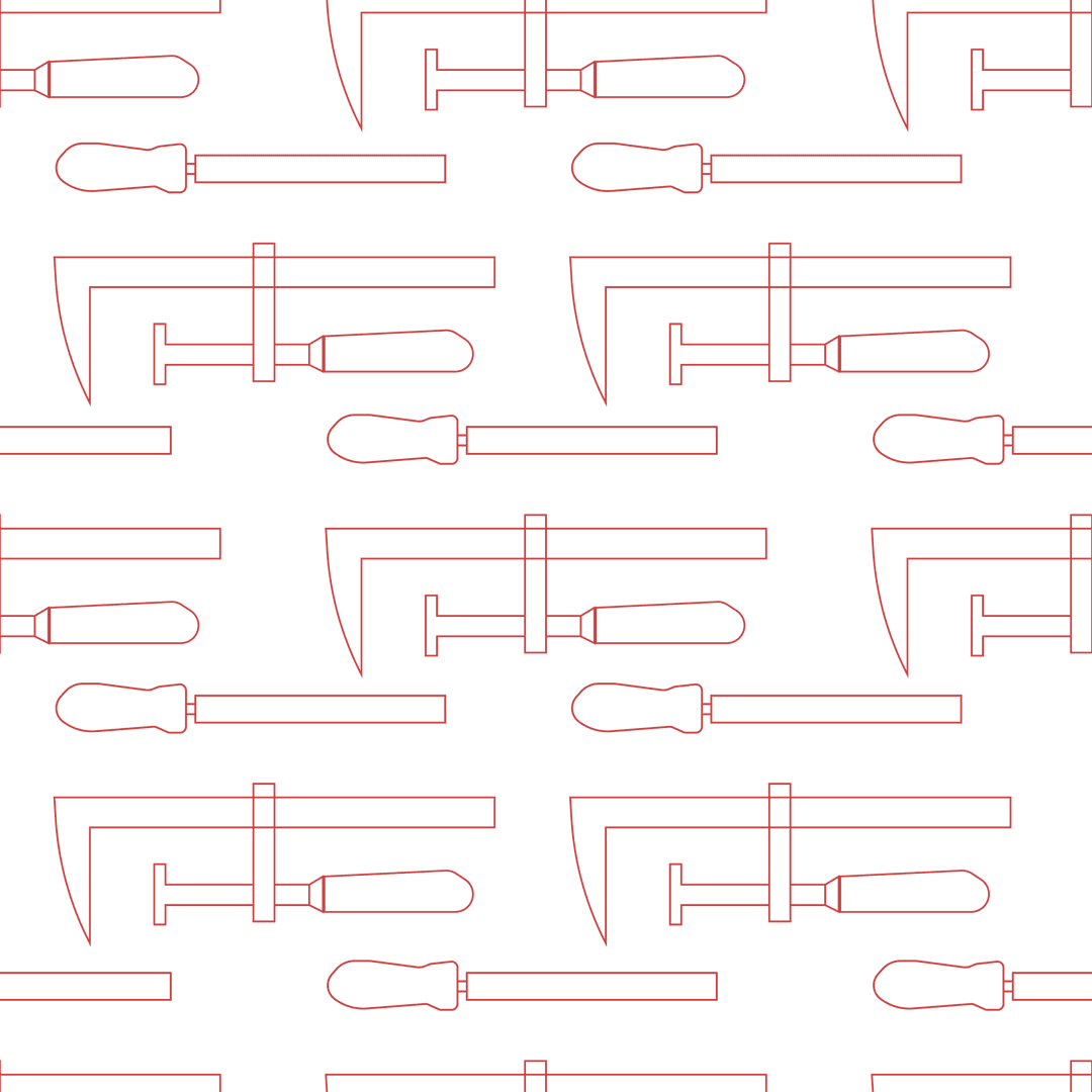 Red Tool Pattern with Transparent Background for Design