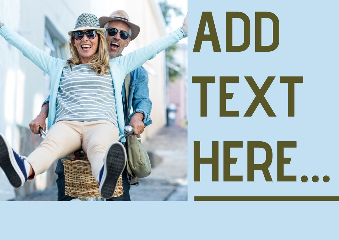 Happy Couple Enjoying Bicycle Ride with Joy