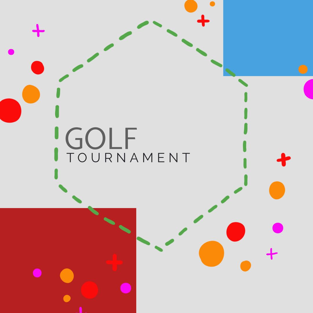 Colorful Golf Tournament Invitation Design