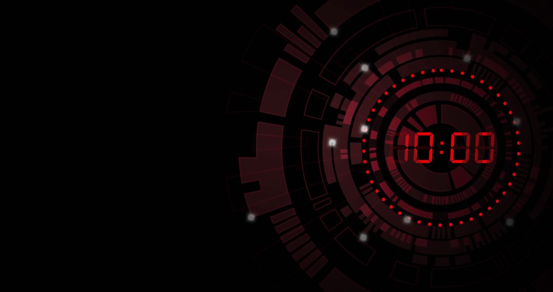 Digital Countdown Timer and Futuristic Interface Concept