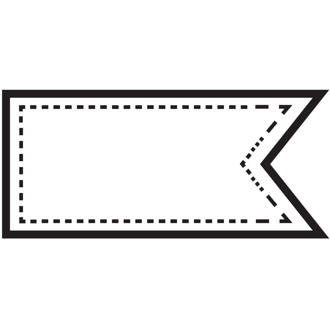 Transparent Gift Label Banner with White Background