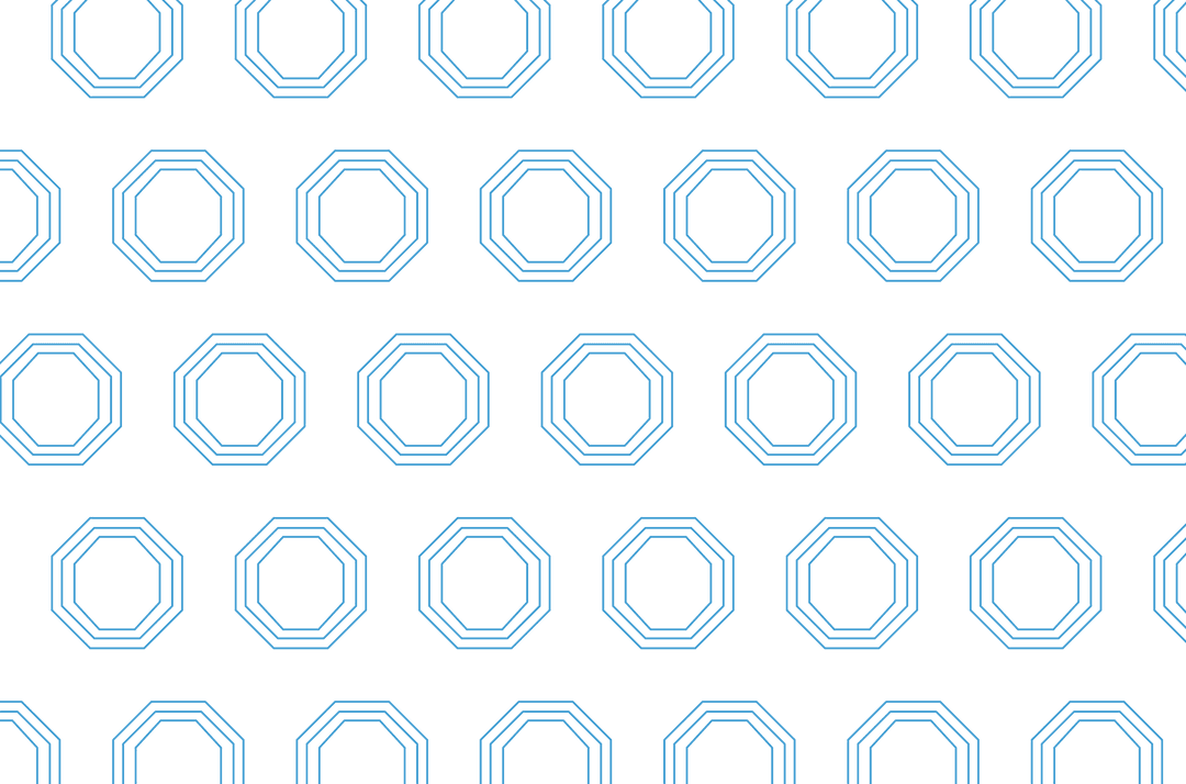 Seamless Blue Octagon Patterns on Transparent Backdrop