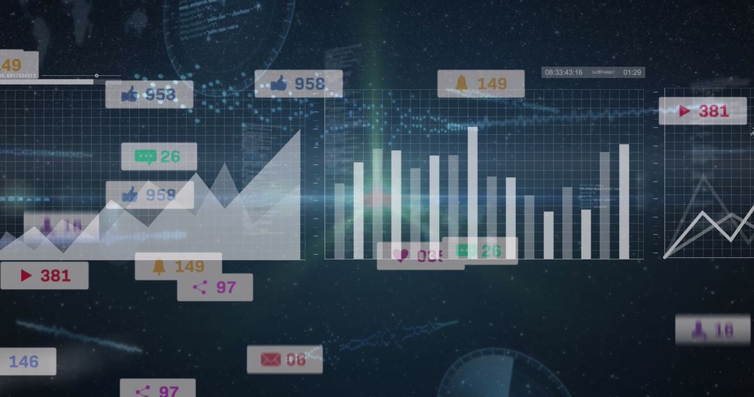 Digital Data Analytics and Visualization Abstract Background