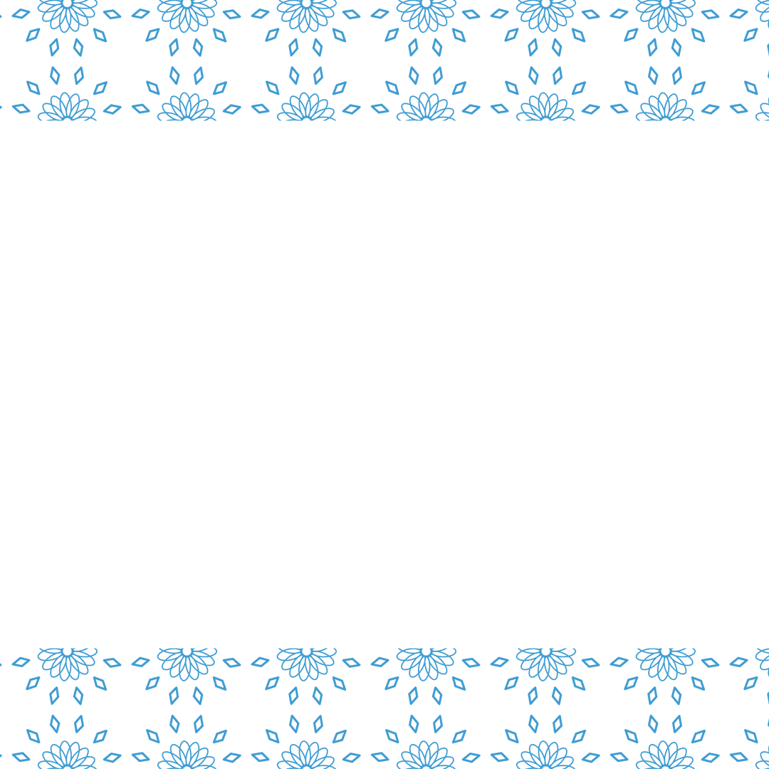 Blue Rosettes Pattern with Transparent Background Illustration