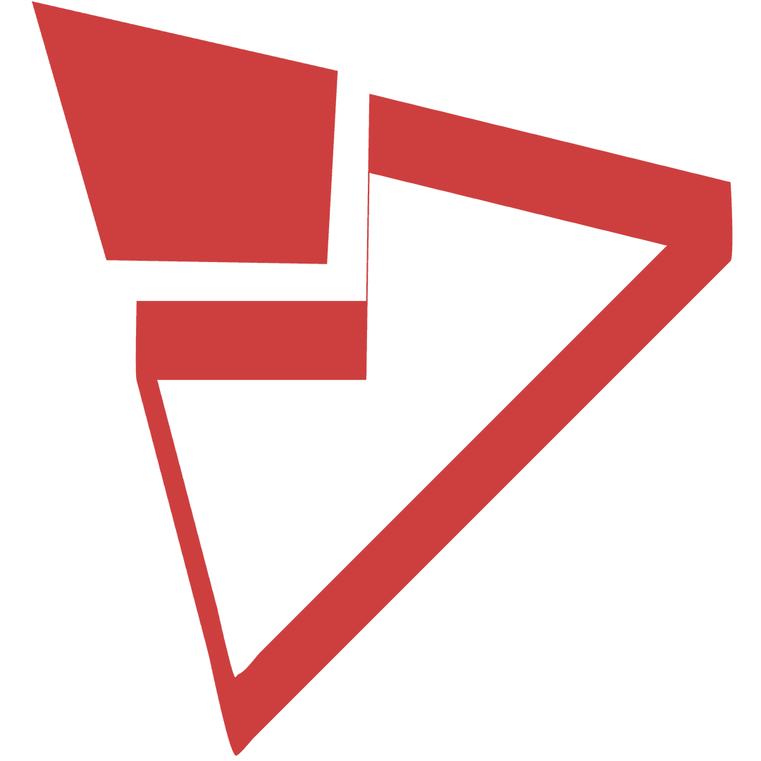 Modern Red Polygonal Design on Transparent Space