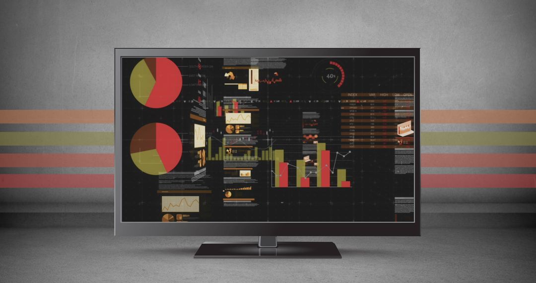 digital data visualization on monitor analysis interface - Free Images, Stock Photos and Pictures on Pikwizard.com