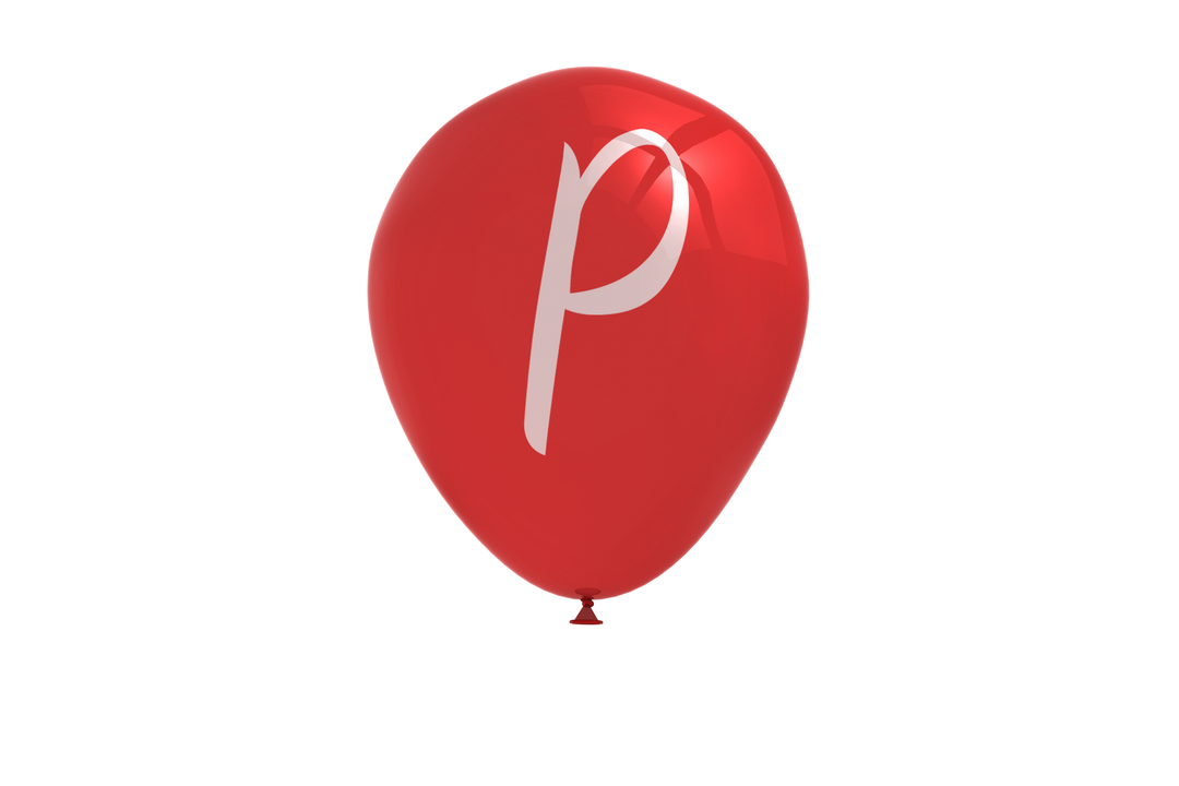 Red Balloon with P Letter Icon on Transparent Background - Download Free Stock Images Pikwizard.com